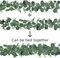 2 Pack Artificial Eucalyptus Garland, 5.5ft Faux Boxwood Eucalyptus Leaves Greenery Garland, Artificial Hanging Vines for Wedding Backdrop Arch Table Wall Home Party Decor